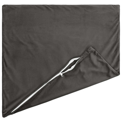 Cuscino con cuscino HEERLEN 2 pz Grigio Scuro Velluto | homemem39