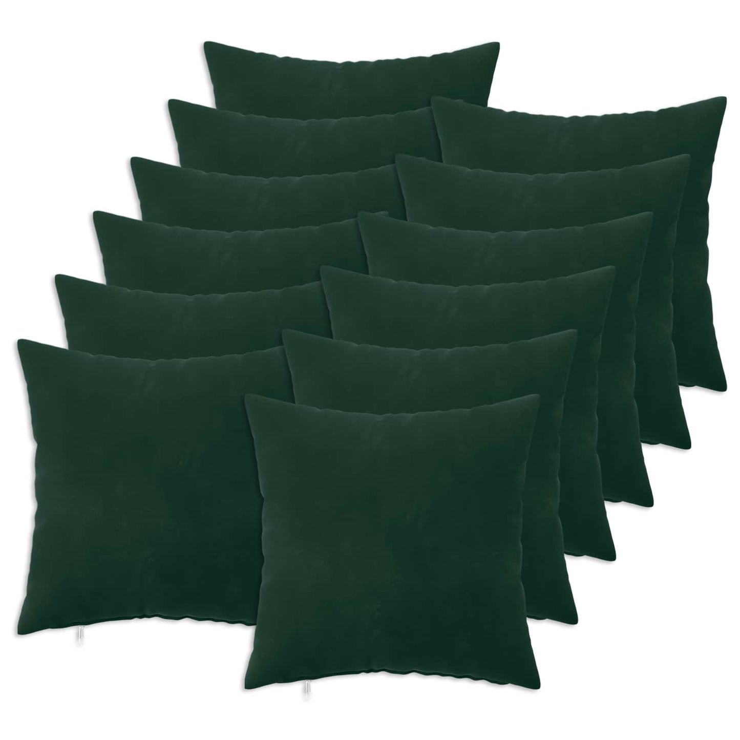 Cuscino con cuscino HEERLEN 12 pz Verde Scuro Velluto | homemem39