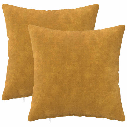 Cuscino 2 pz HEERLEN Giallo 50 x 50 cm Fleece in microfibra