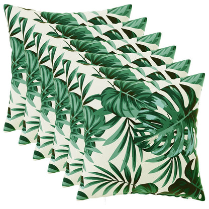 Cuscino 6 pz HEERLEN Motivo a Foglie 50 x 50 cm Poliestere