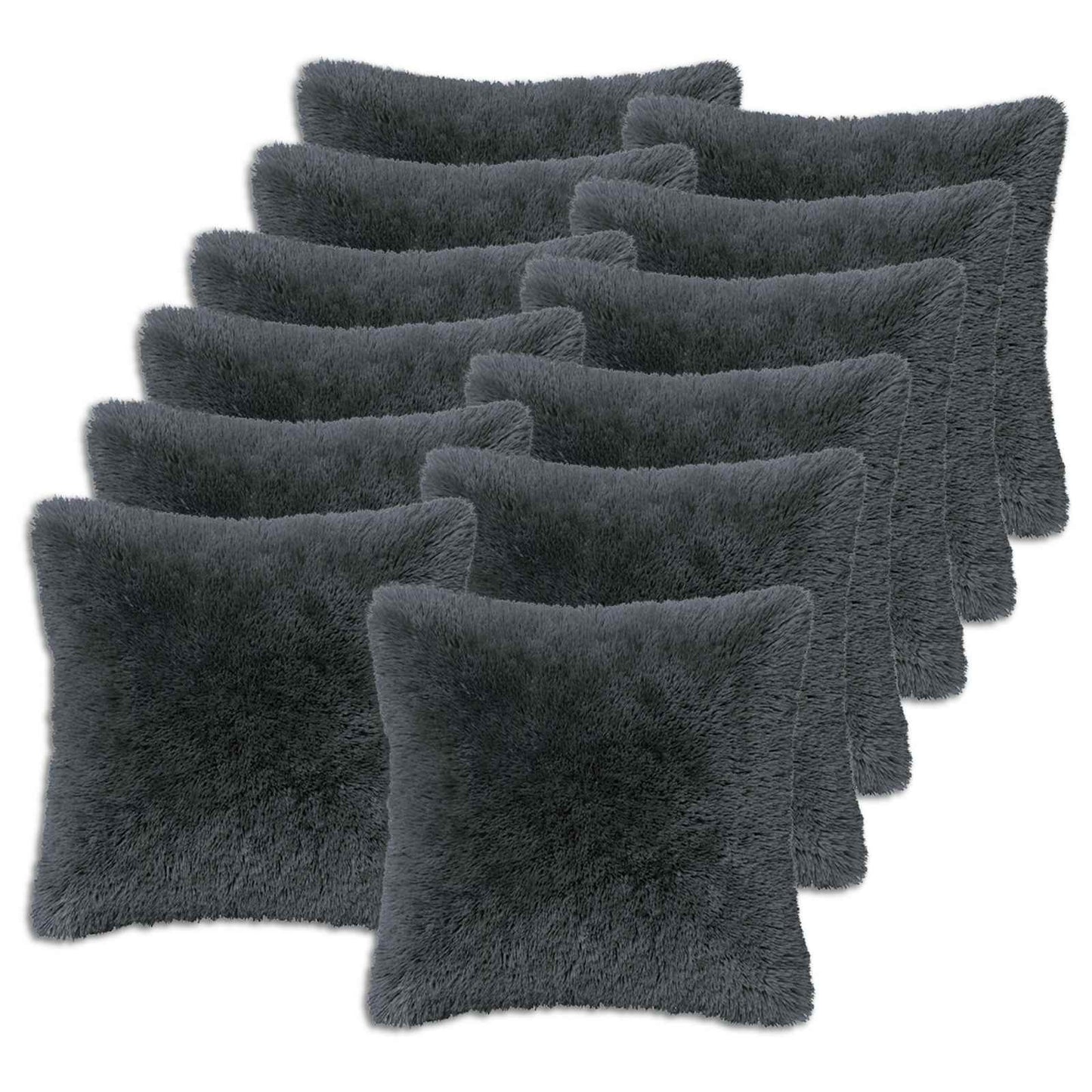 Cuscino con cuscino HEERLEN 12 pz Antracite Fleece PV | homemem39