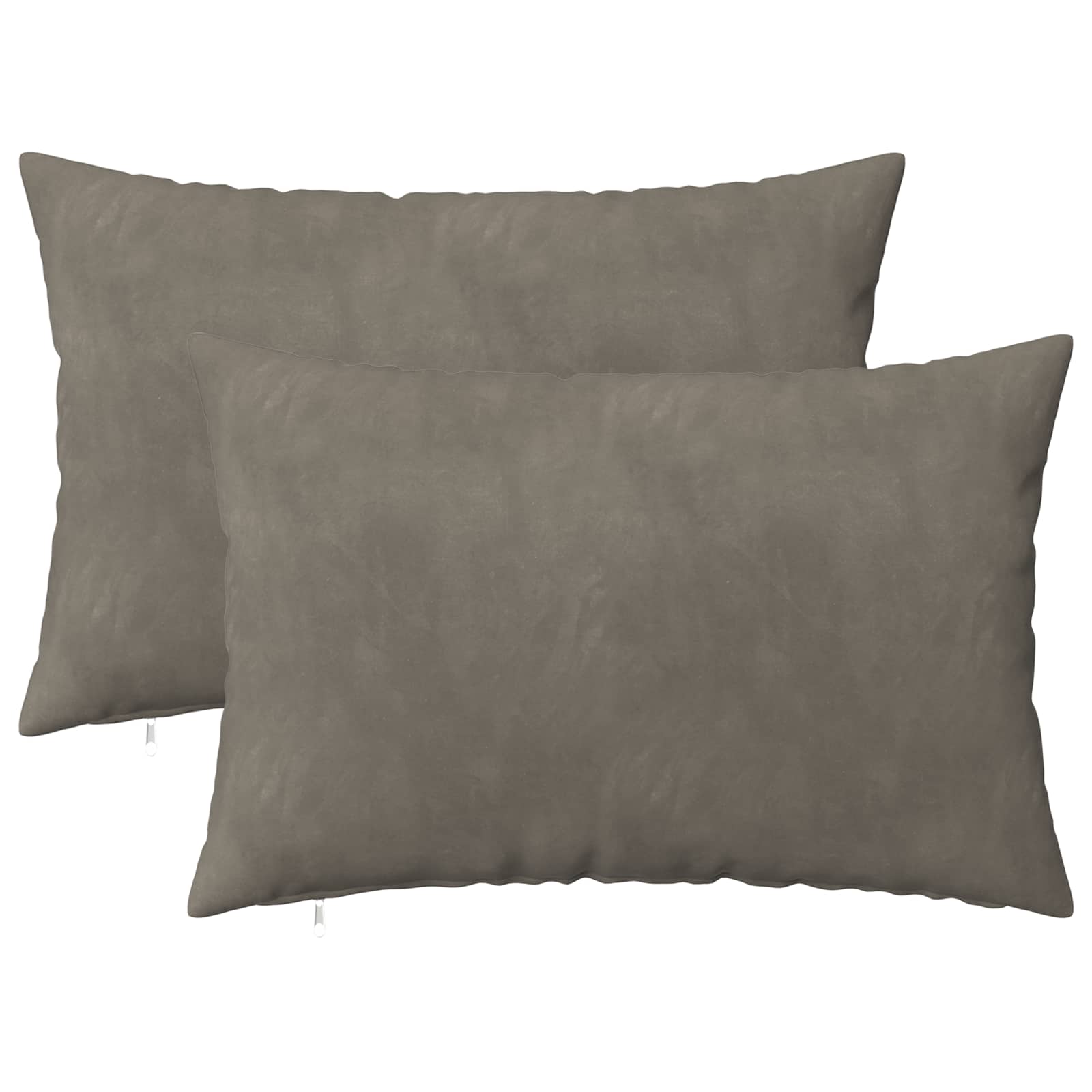 Cuscino con cuscino HEERLEN 2 pz Grigio Chiaro Velluto | homemem39