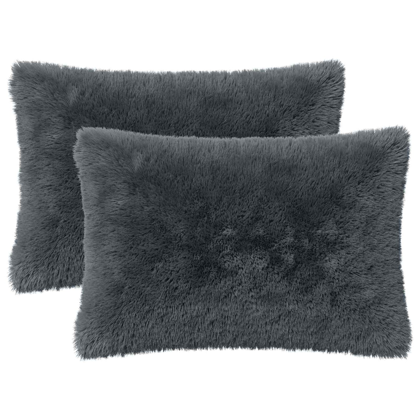 Cuscino con cuscino HEERLEN 2 pz Antracite Fleece PV | homemem39
