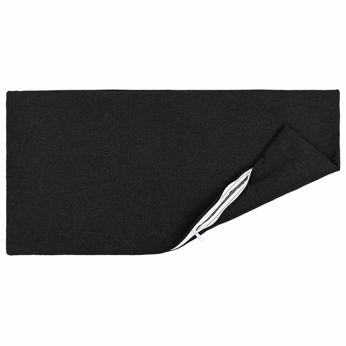 Cuscino con cuscino HEERLEN 2 pz Nero Tessuto