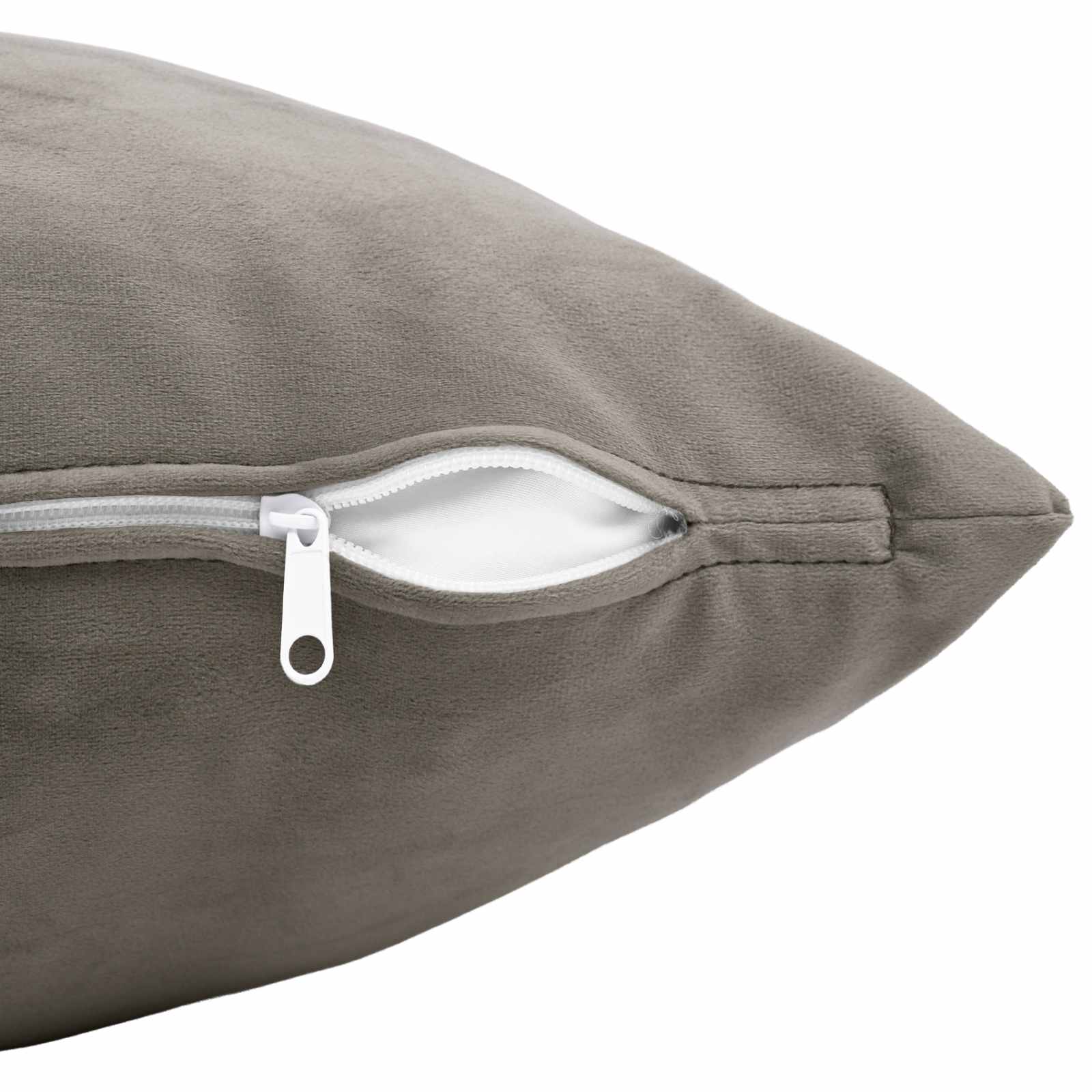 Cuscino con cuscino HEERLEN 2 pz Grigio Chiaro Velluto | homemem39