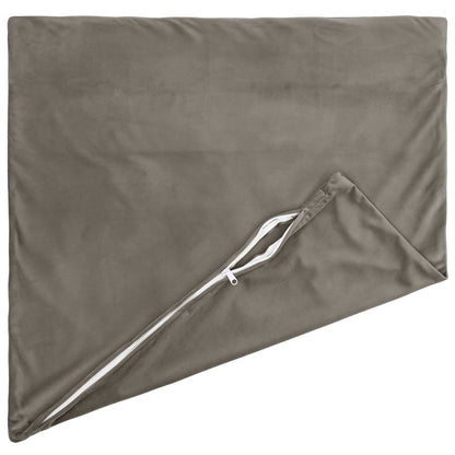 Cuscino con cuscino HEERLEN 2 pz Grigio Chiaro Velluto | homemem39
