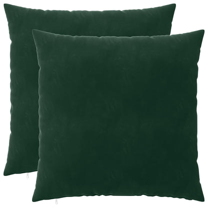 Cuscino con cuscino HEERLEN 2 pz Verde Scuro Velluto