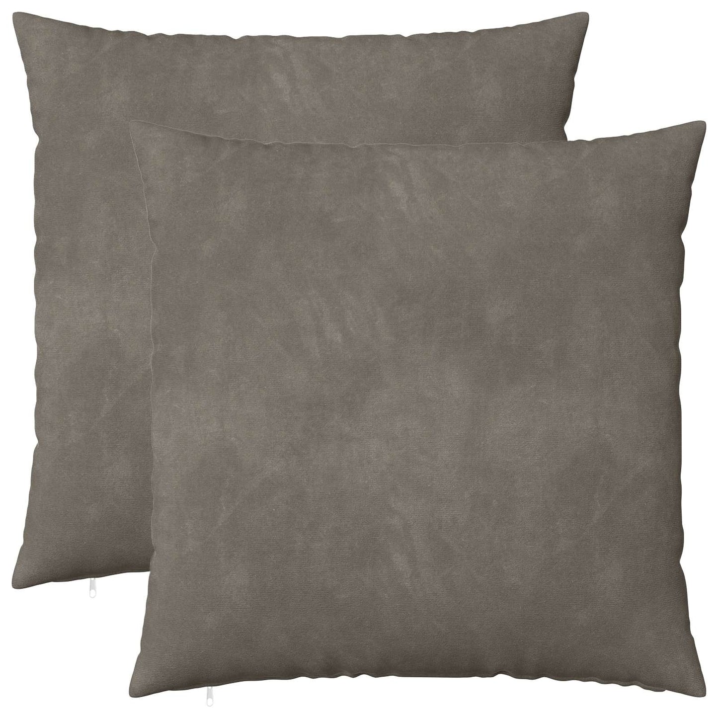 Cuscino con cuscino HEERLEN 2 pz Grigio Chiaro Velluto