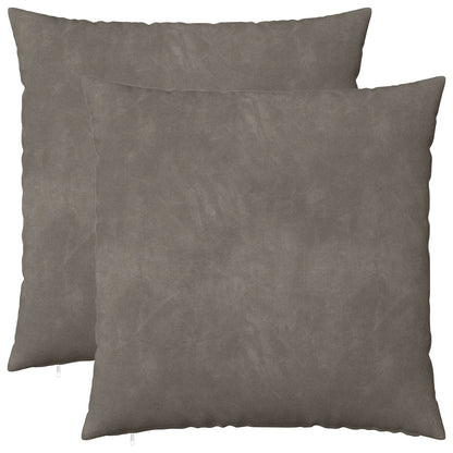 Cuscino con cuscino HEERLEN 2 pz Grigio Chiaro Velluto