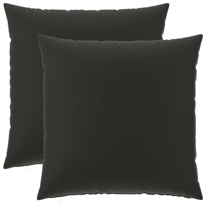 Cuscino 2 pz HEERLEN Nero 70 x 70 cm Poliestere