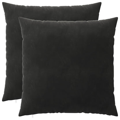 Cuscino con cuscino HEERLEN 2 pz Nero Velluto | homemem39