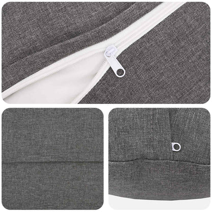 Cuscino con cuscino HEERLEN 2 pz Grigio Chiaro Tessuto