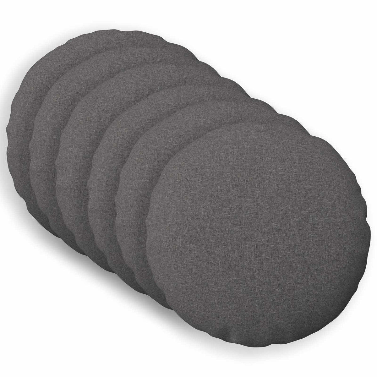 Cuscino da Lanciare 6 pz HEERLEN Grigio Chiaro Ø 30 cm Tessuto