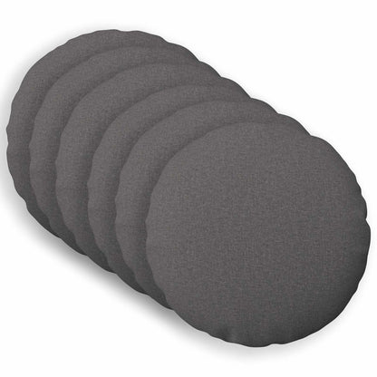 Cuscino da Lanciare 6 pz HEERLEN Grigio Chiaro Ø 30 cm Tessuto