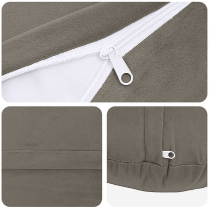 Cuscino con cuscino HEERLEN 6 pz Grigio Chiaro Velluto | homemem39