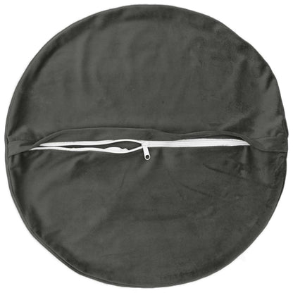 Cuscino con cuscino HEERLEN 2 pz Grigio Scuro Velluto