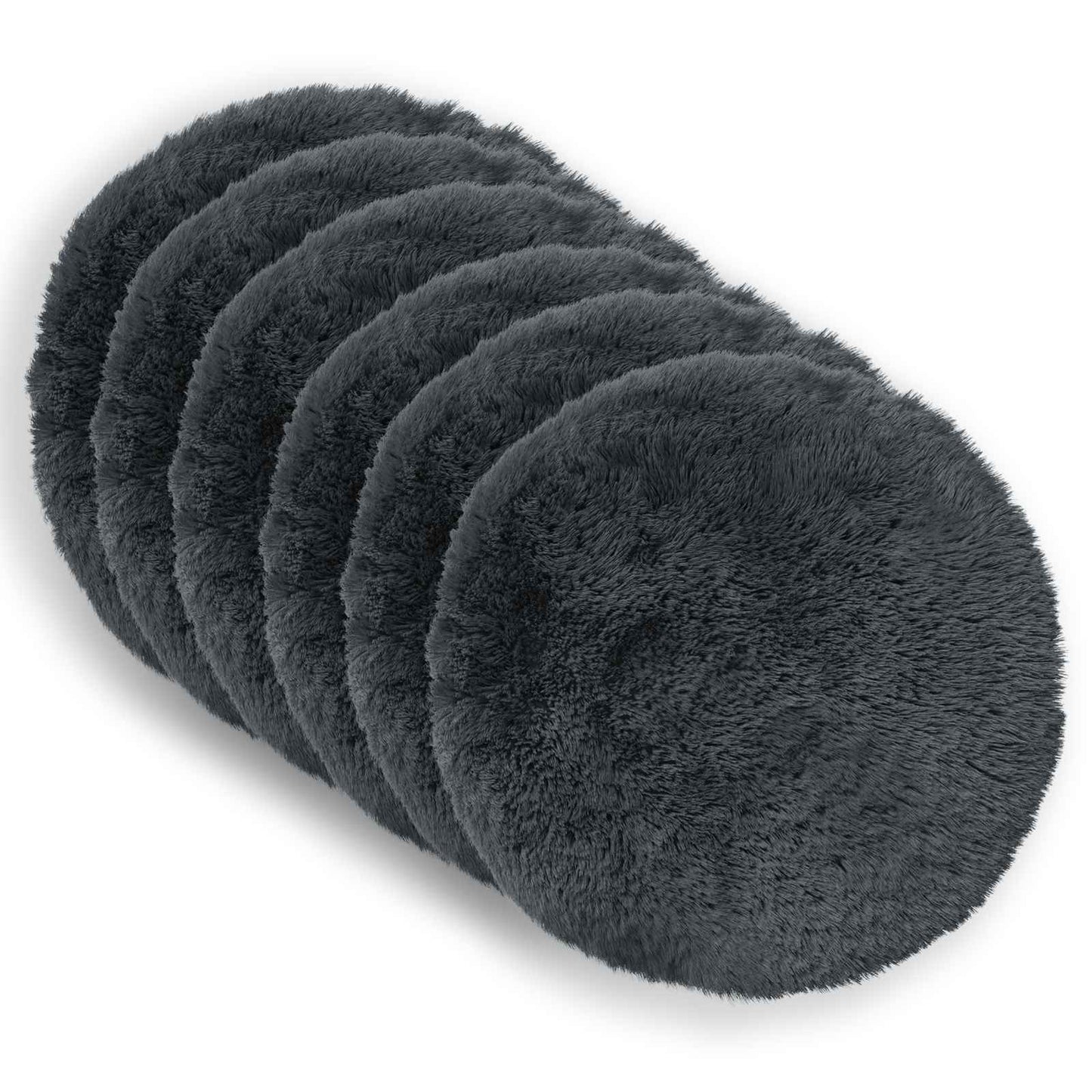 Cuscino con cuscino HEERLEN 6 pz Antracite Fleece PV | homemem39