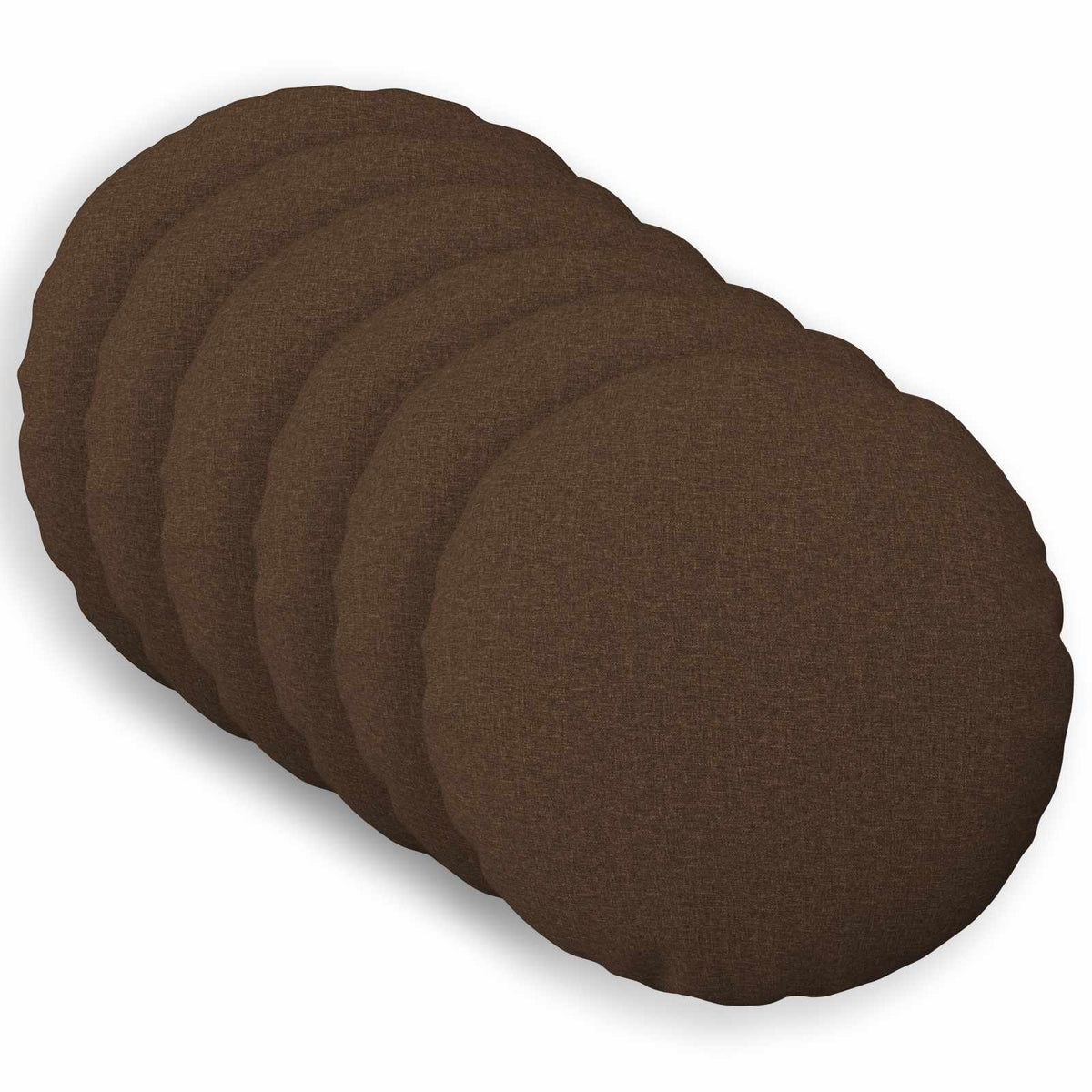 Cuscino con cuscino HEERLEN 6 pz Marrone Tessuto