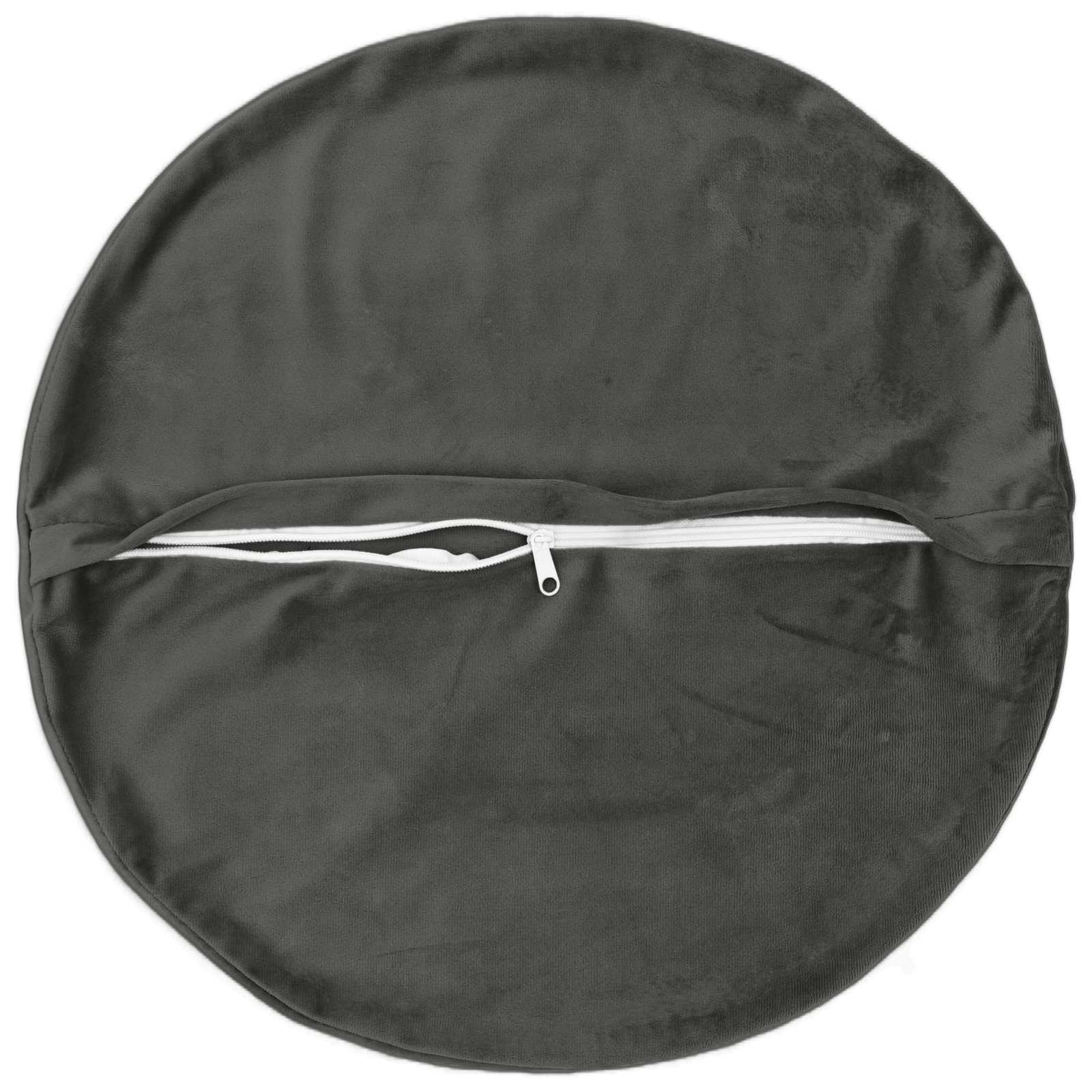 Cuscino con cuscino HEERLEN 2 pz Grigio Scuro Velluto | homemem39