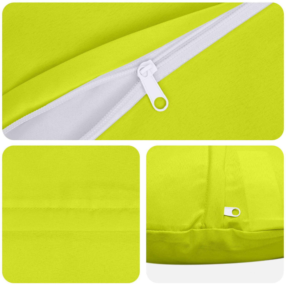 Cuscino 6 pz HEERLEN Verde brillante. Ø 50 cm Poliestere