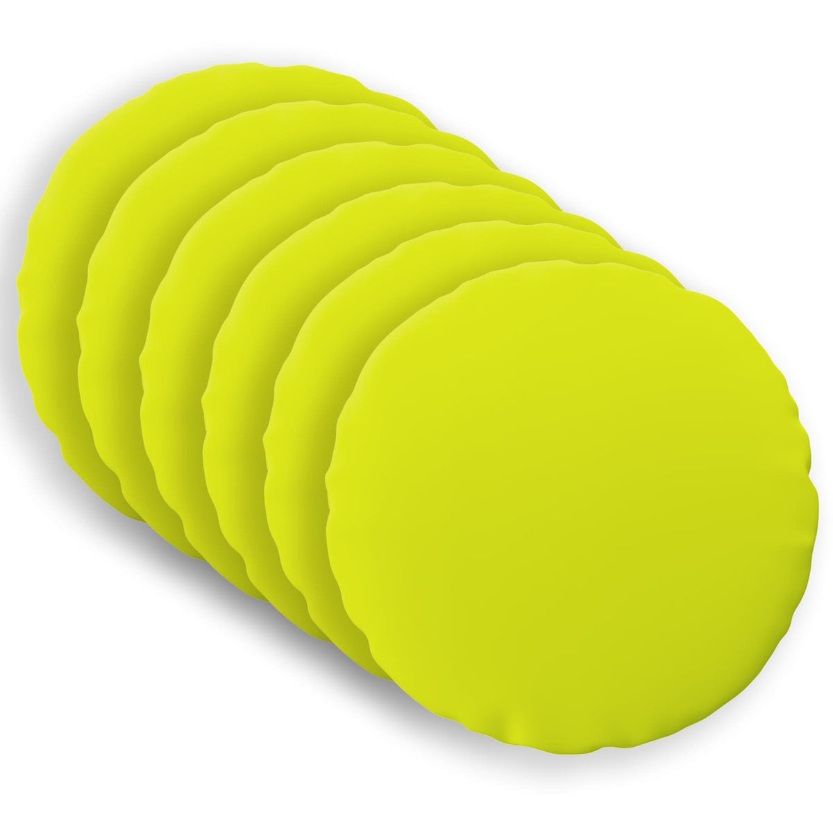 Cuscino 6 pz HEERLEN Verde brillante. Ø 50 cm Poliestere