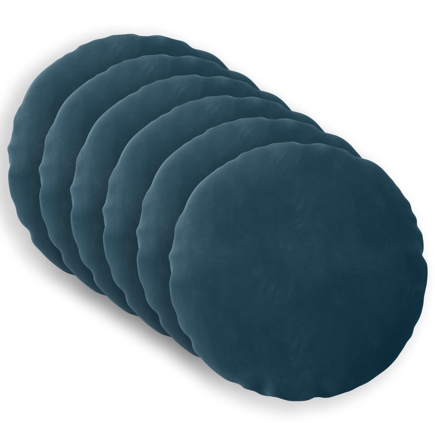 Cuscino con cuscino HEERLEN 6 pz Blu Velluto | homemem39