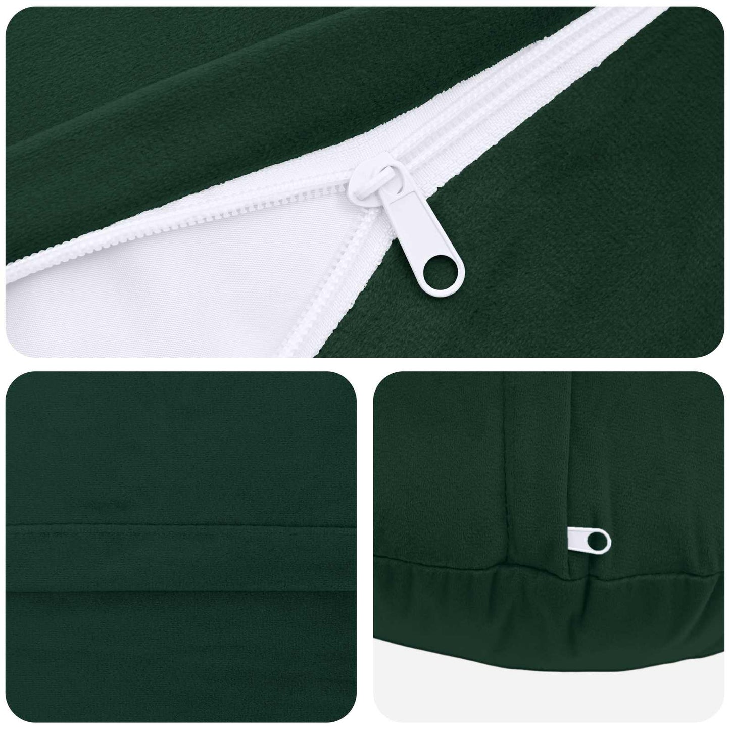 Cuscino con cuscino HEERLEN 6 pz Verde Scuro Velluto | homemem39