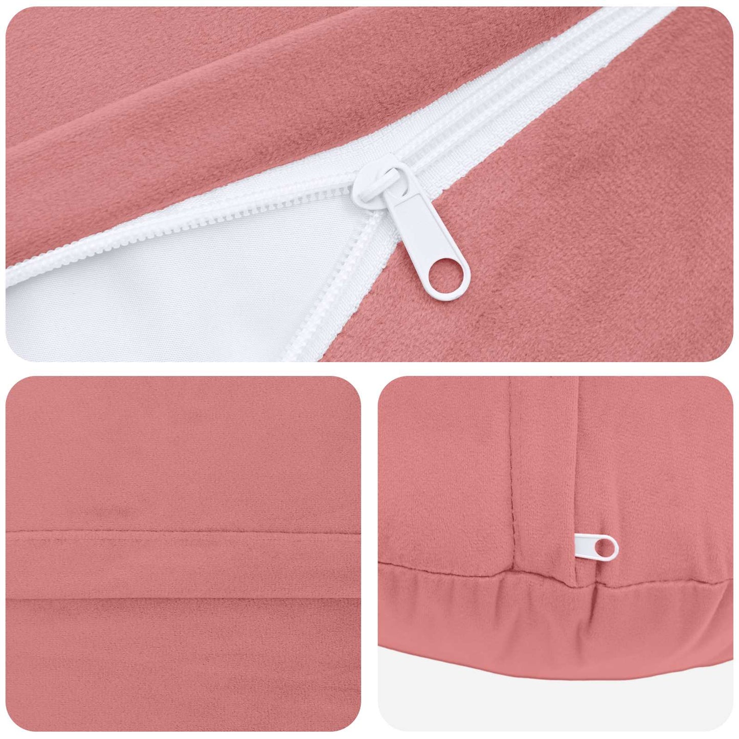 Cuscino con cuscino HEERLEN 6 pz Rosa Velluto