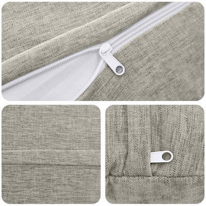 Cuscino da Lanciare 6 pz HEERLEN Grigio Chiaro Diam. 60 cm