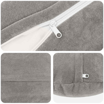 Cuscino HEERLEN 2 pz Grigio Chiaro Fleece in microfibra | homemem39