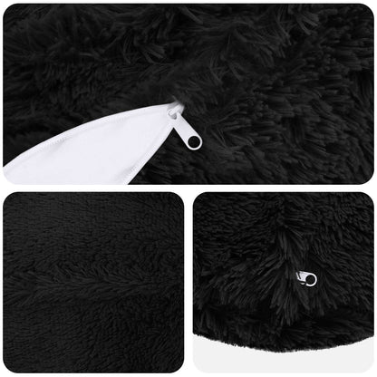 Cuscino con cuscino HEERLEN 6 pz Nero Fleece PV | homemem39