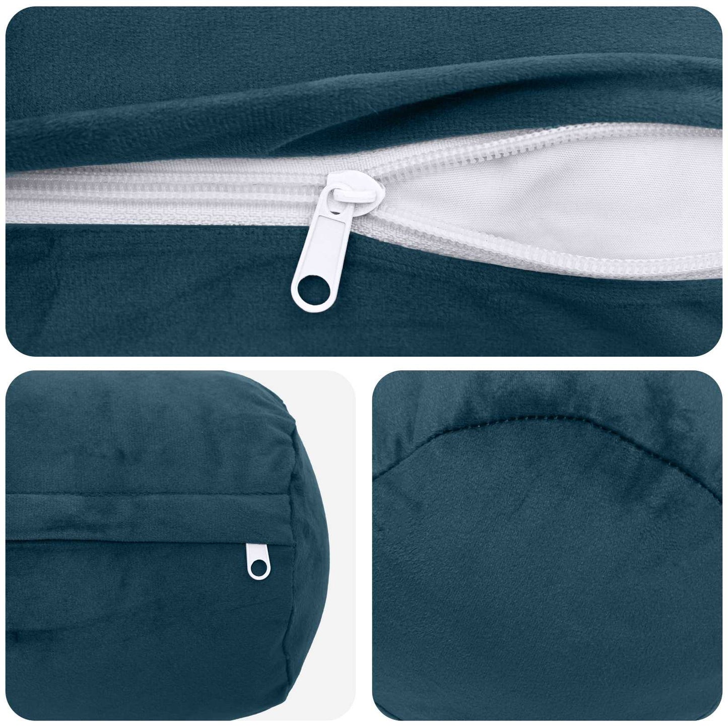 Cuscino con cuscino HEERLEN 2 pz Blu Velluto | homemem39