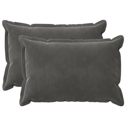 Cuscino con cuscino HOUTEN 2 pz Grigio Scuro Velluto | homemem39