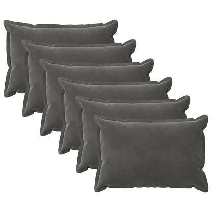 Cuscino con cuscino HOUTEN 6 pz Grigio Scuro Velluto | homemem39