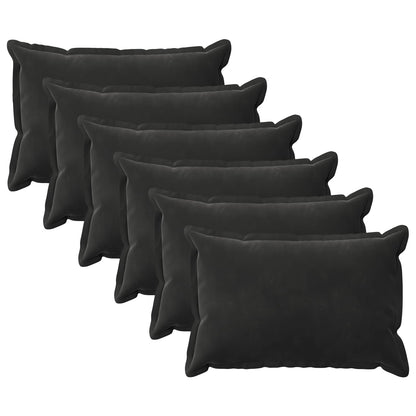 Cuscino con cuscino HOUTEN 6 pz Nero Velluto | homemem39