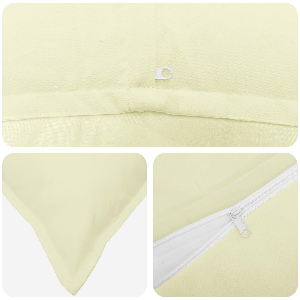 Cuscino con cuscino HOUTEN 2 pz Crema Poliestere
