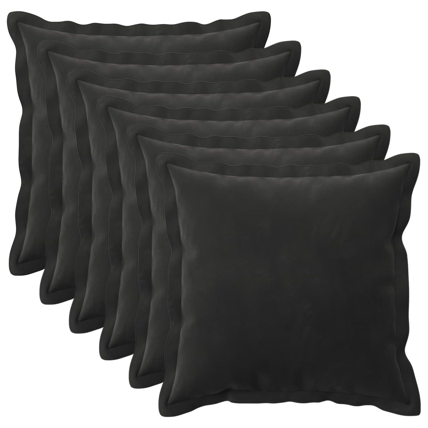 Cuscino con cuscino HOUTEN 6 pz Nero Velluto | homemem39
