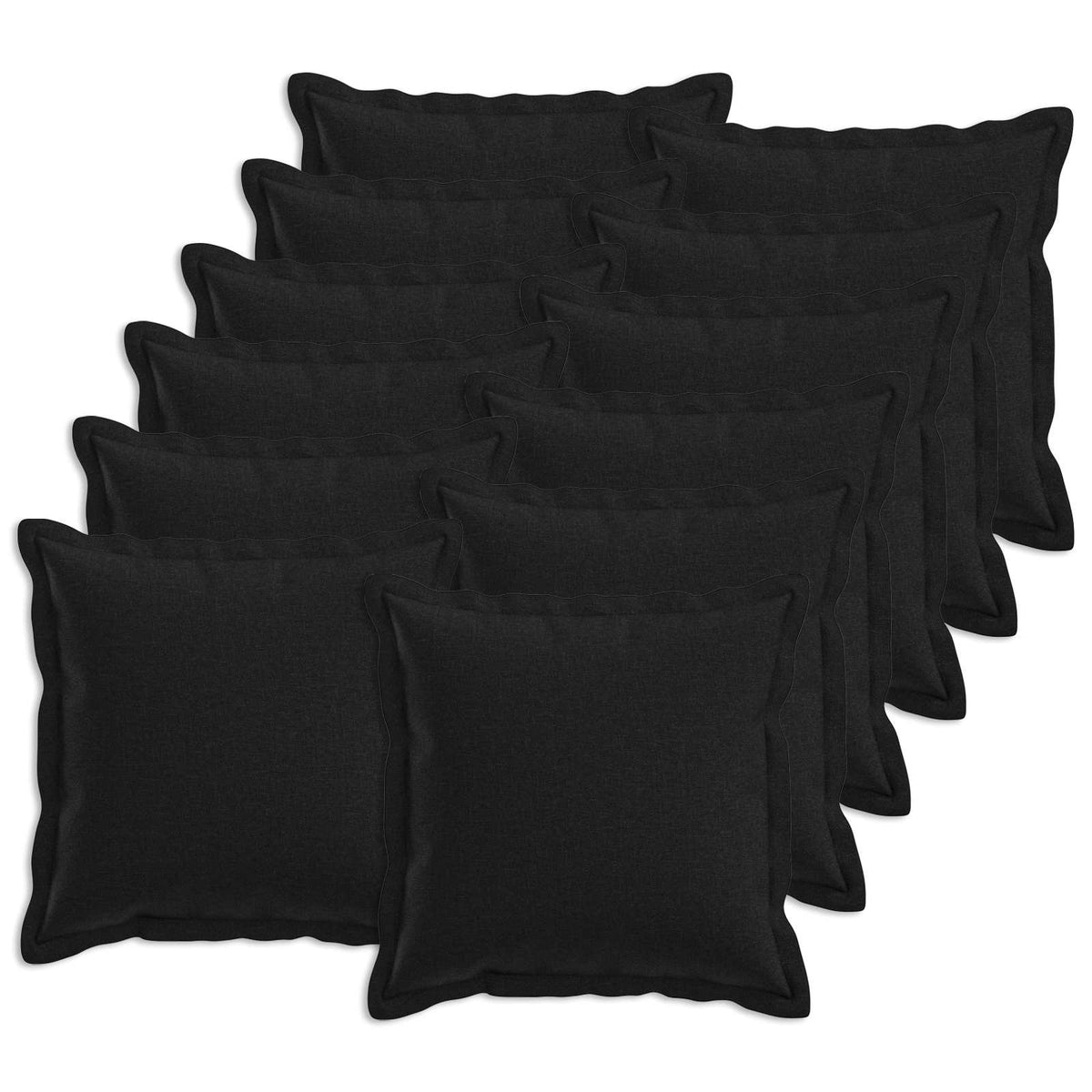 Cuscino 12 pz HOUTEN Nero 40 x 40 cm Lino