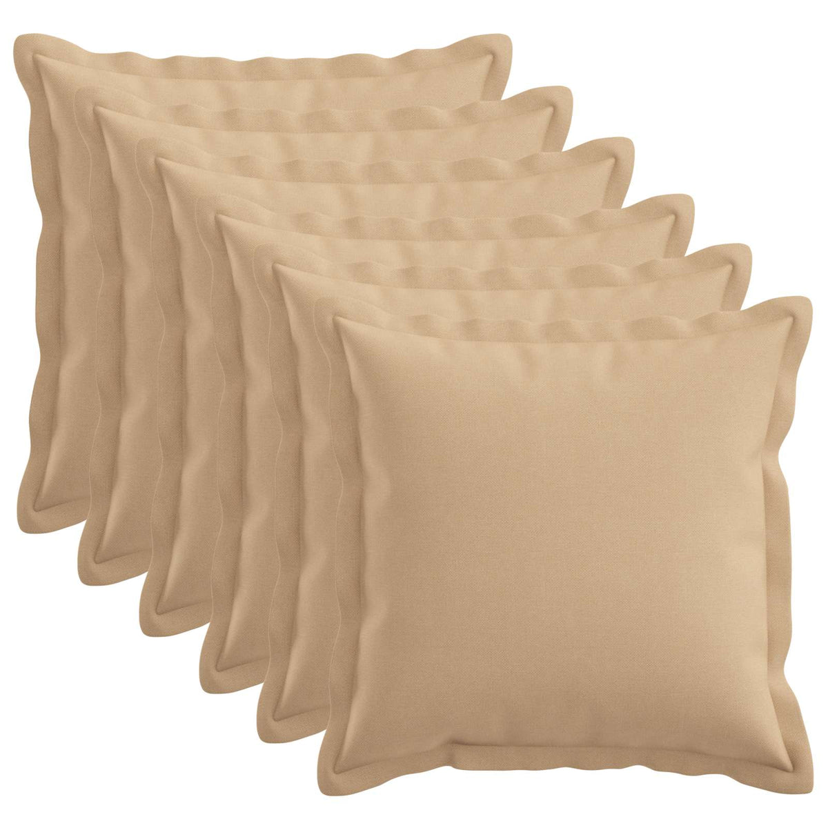 Cuscino 6 pz HOUTEN Crema 40 x 40 cm Lino