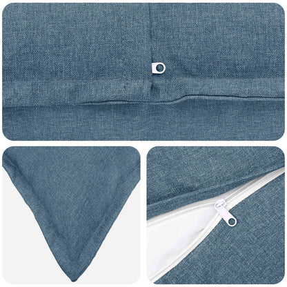 Cuscino con cuscino HOUTEN 6 pz Blu jeans Lino | homemem39