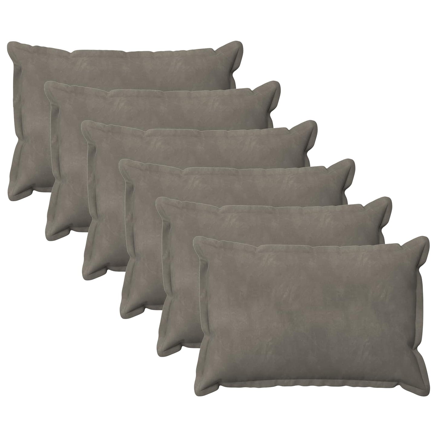 Cuscino con cuscino HOUTEN 6 pz Grigio Chiaro Velluto | homemem39