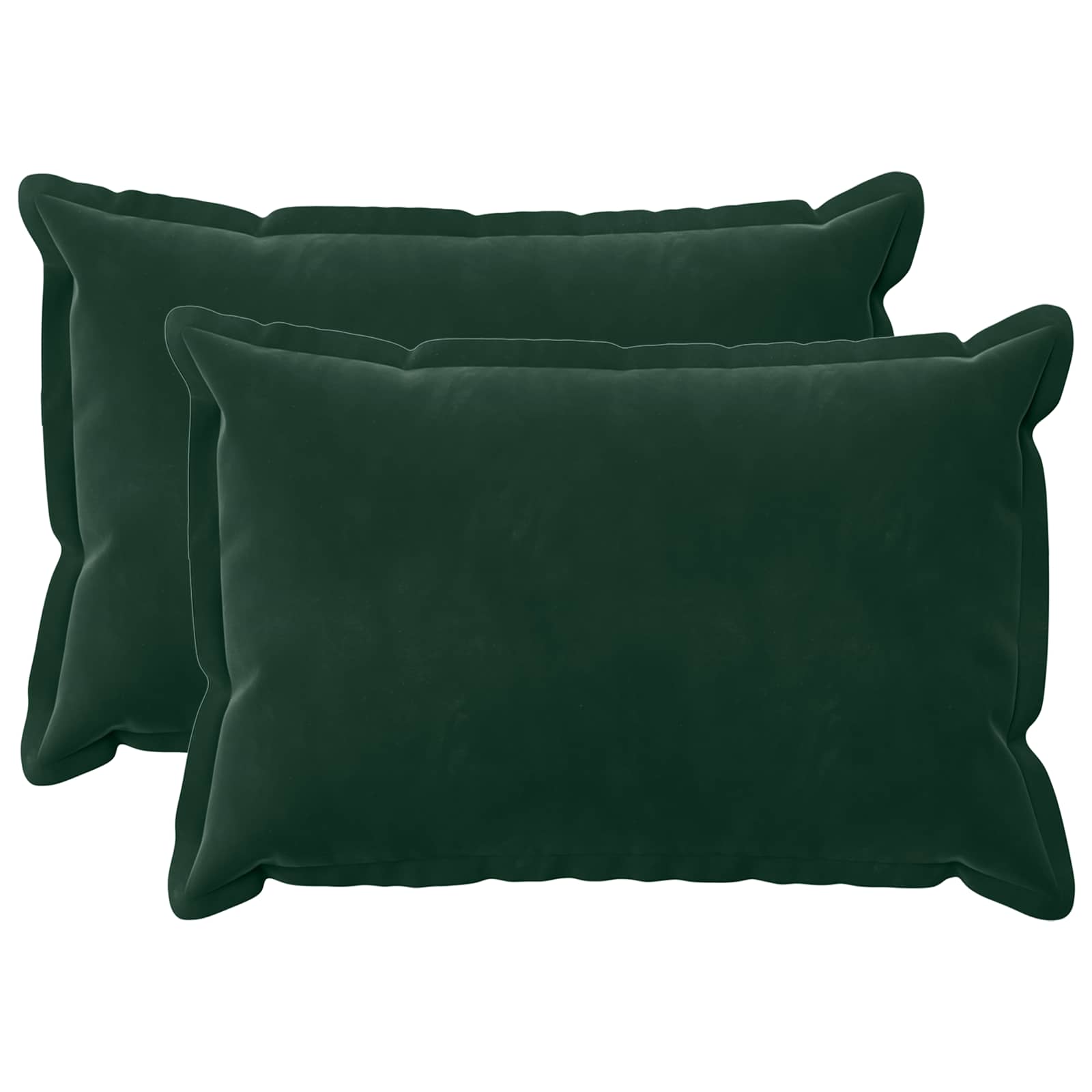 Cuscino con cuscino HOUTEN 2 pz Verde Scuro Velluto | homemem39