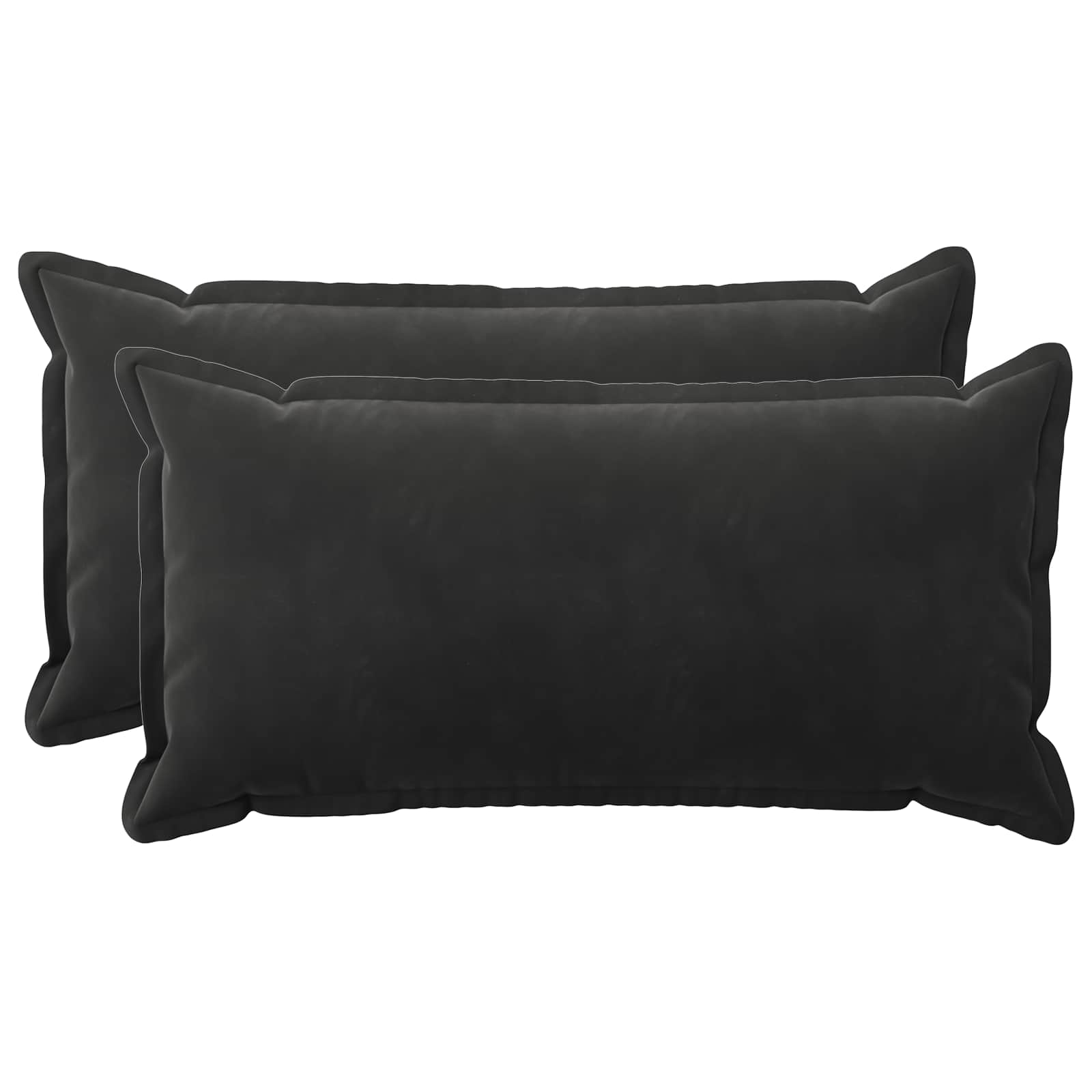 Cuscino con cuscino HOUTEN 2 pz Nero Velluto | homemem39
