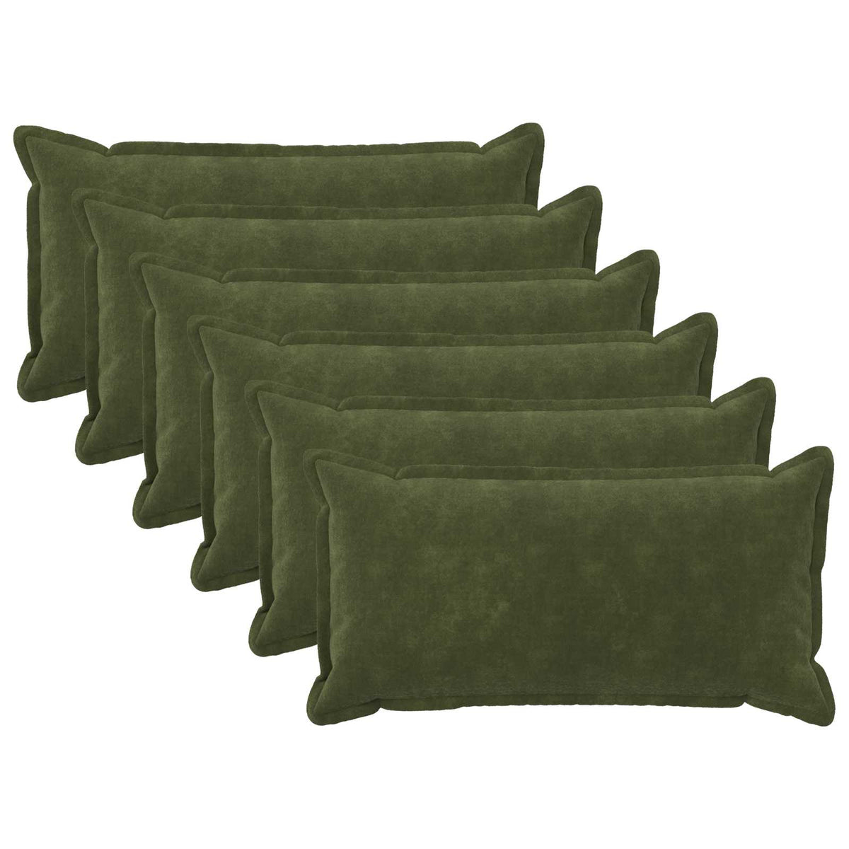 Cuscino 6 pz HOUTEN Verde 40 x 70 cm Fleece in microfibra