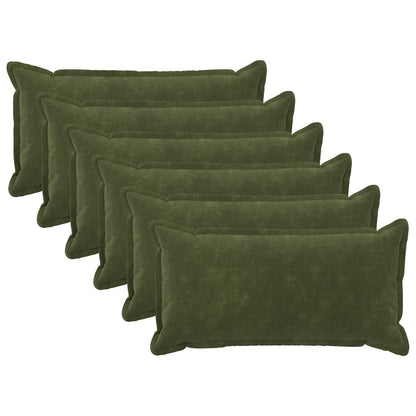 Cuscino 6 pz HOUTEN Verde 40 x 70 cm Fleece in microfibra
