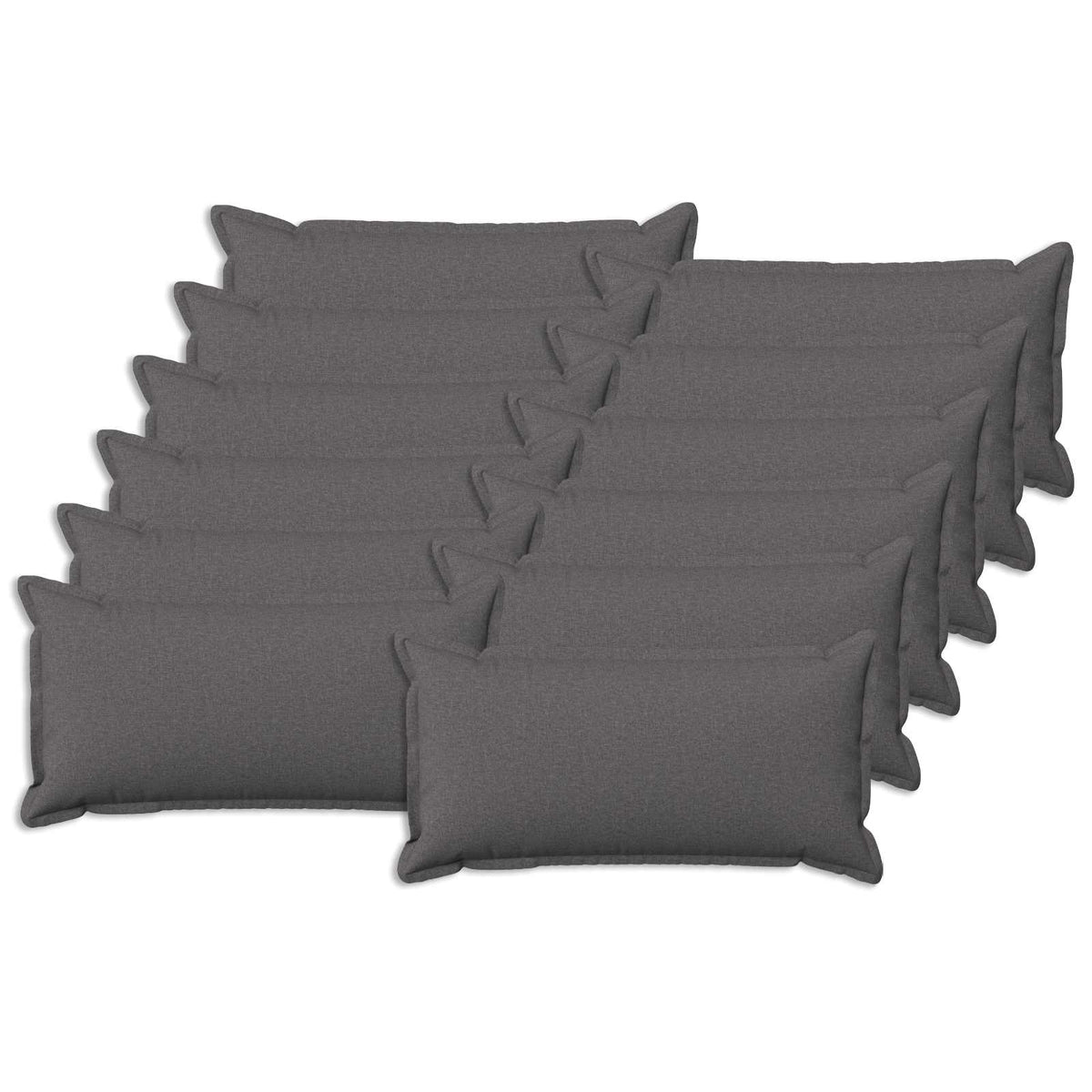 Cuscino 12 pz HOUTEN Grigio Chiaro 40 x 80 cm Lino