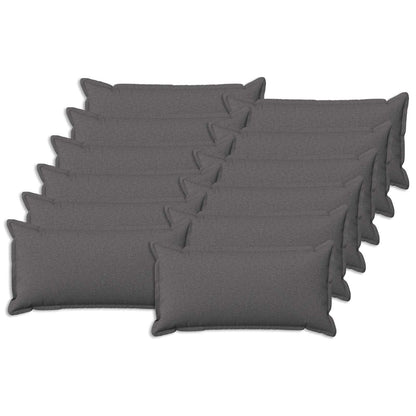 Cuscino 12 pz HOUTEN Grigio Chiaro 40 x 80 cm Lino
