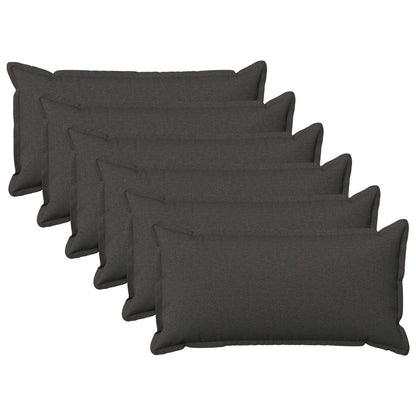 Cuscino 6 pz HOUTEN Grigio Scuro 40 x 80 cm Lino