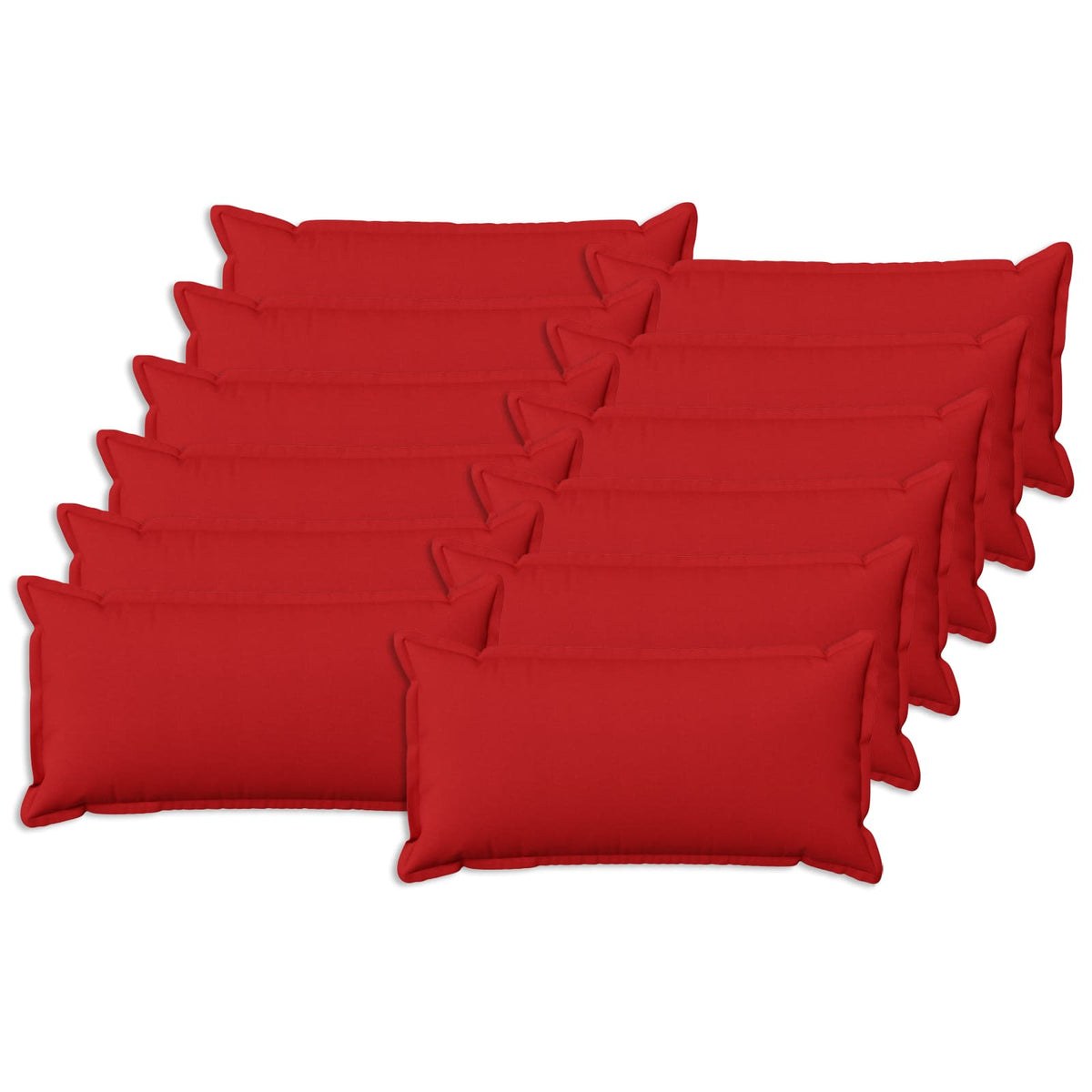 Cuscino 12 pz HOUTEN Rosso 40 x 80 cm Lino