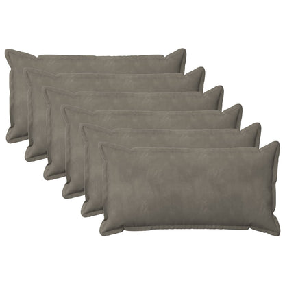 Cuscino con cuscino HOUTEN 6 pz Grigio Chiaro Velluto | homemem39